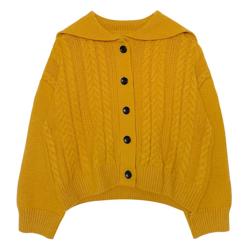 

Twiisted Knitwear Jumpers Women Vintage Kawaii Crew Neck Vintage Knitted Sweater Autumn Winter Casual Solid Cardigans Korea W221