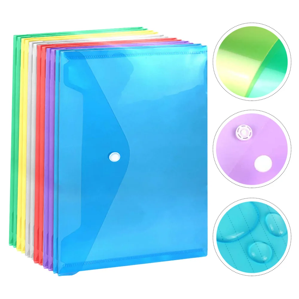 

12pcs File Storage Bag Multi-functional Document Holder File Bag