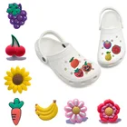 1 шт. милые украшения для обуви из ПВХ в виде фруктов и цветов, украшения для обуви в виде ананаса, четырехлистного клевера, украшения в виде подсолнуха