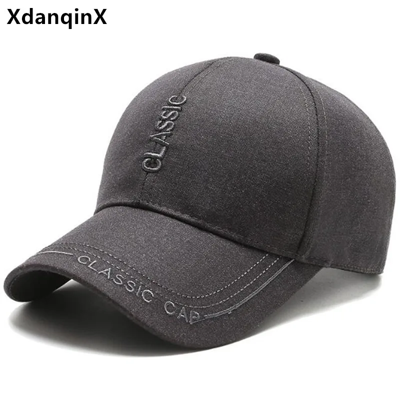 

XdanqinX мужская повседневная Солнцезащитная хлопковая бейсболка весна осень модная простая Спортивная Кепка Регулируемый размер Мужская рыб...