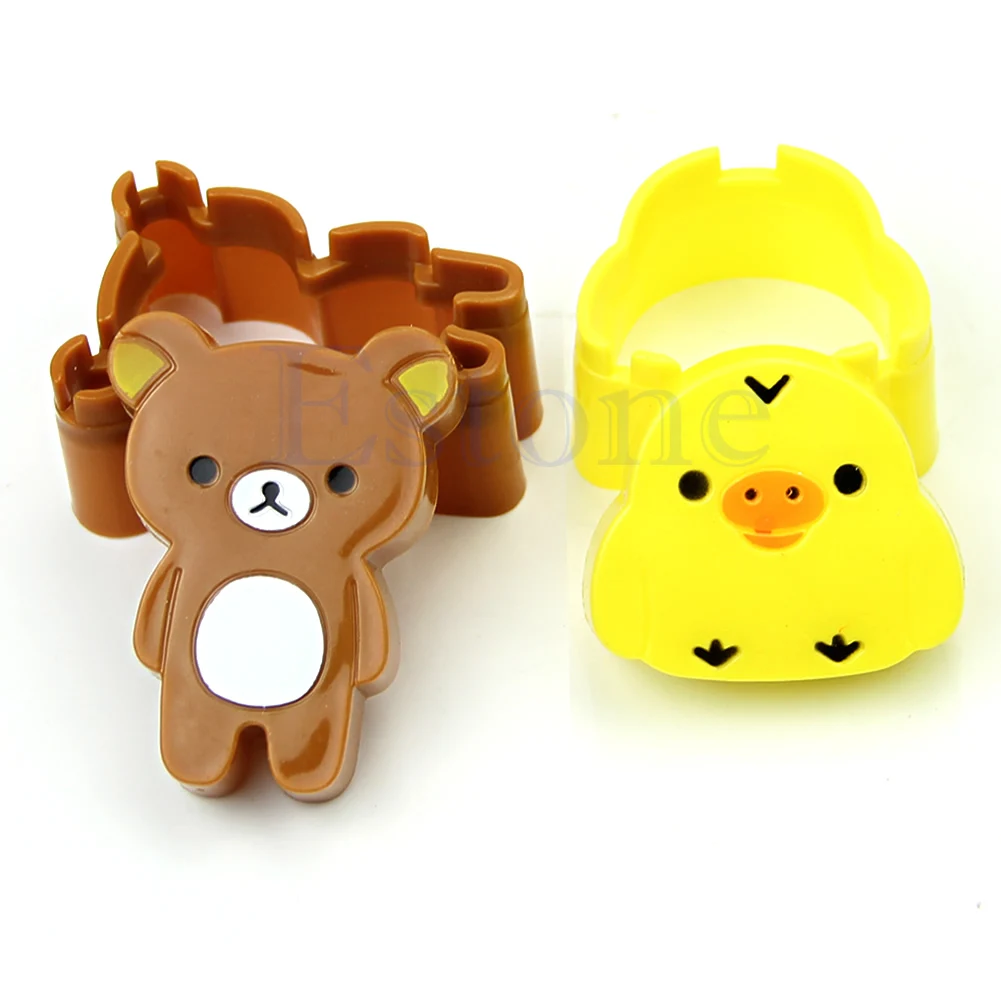 

1set Cute Chick Bear Rice Bread Sandwich Mold Cookies Sushi Mould Bento DIY Tool