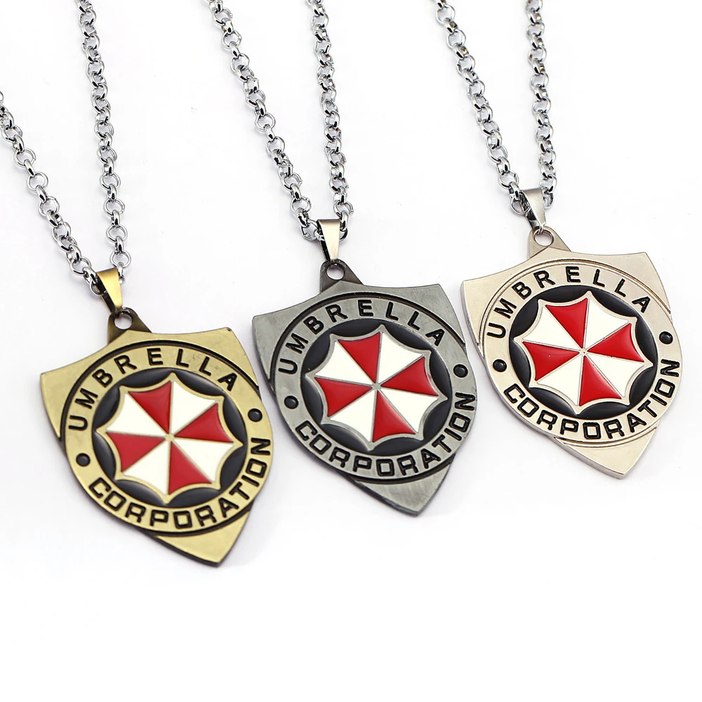 Biohazard енот город полицейский брелок для ключей со значком предупреждающий знак кулон ожерелье зонтик Шарм брелки ожерелье подарки ювелирные изделия