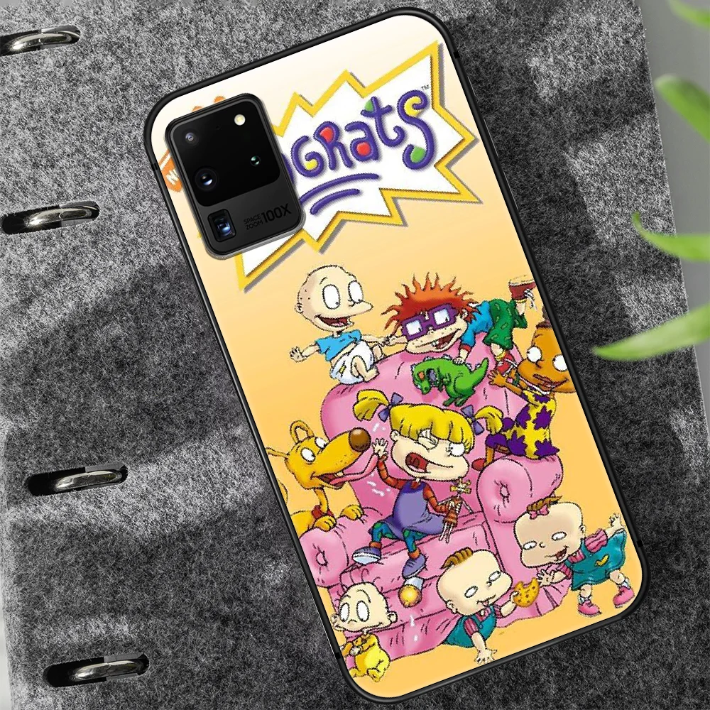 

cartoon Rugrat funny Phone Case Cover Hull For Samsung Galaxy S 7 8 9 10 e 20 FE edge uitra plus Note 9 10 20 black Bumper 3D