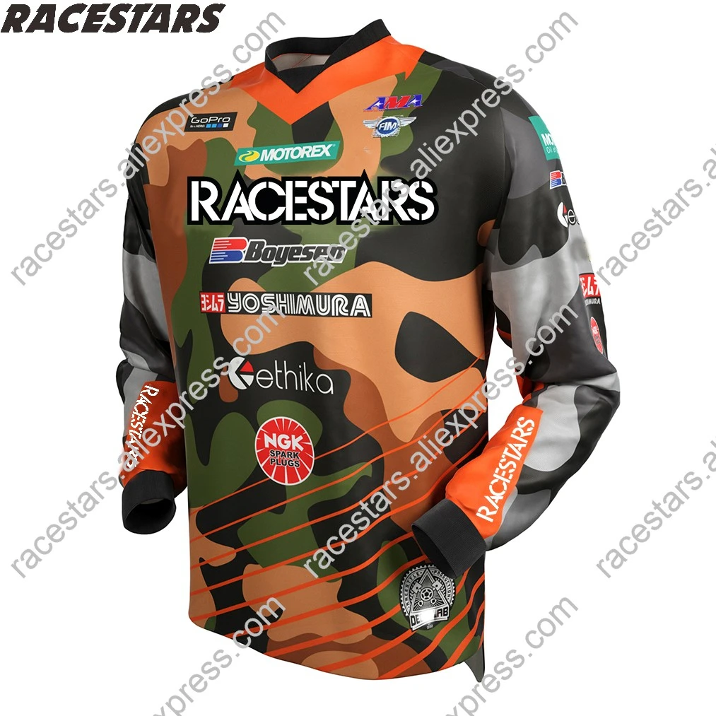 

NEW 2020 RACESTARS Racing Downhill Jersey Mountain Bike Motorcycle Cycling Jersey Crossmax Shirt Ciclismo Clothes for Men MTB MX