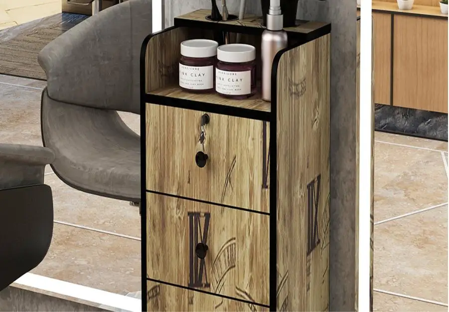 

Barber shop tool cabinet, hair salon special tool table, hair salon rack, drawer type mirror table cabinet