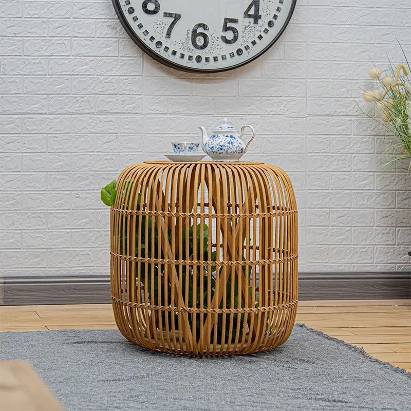 Новый китайский Маленький журнальный столик из бамбука и ротанга для дома