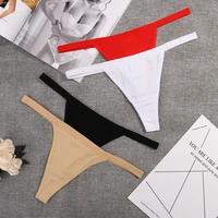 hot sale women cotton g string thongs low waist comfortable panties female seamless breathable thong underwear intimate lingerie