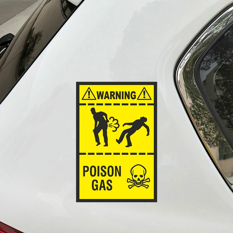 

Personality Poison Gas Fart Sticker Car Sticker Windshield Bumper Motorcycle Decal KK Vinyl Cover Scratches Waterproof PVC