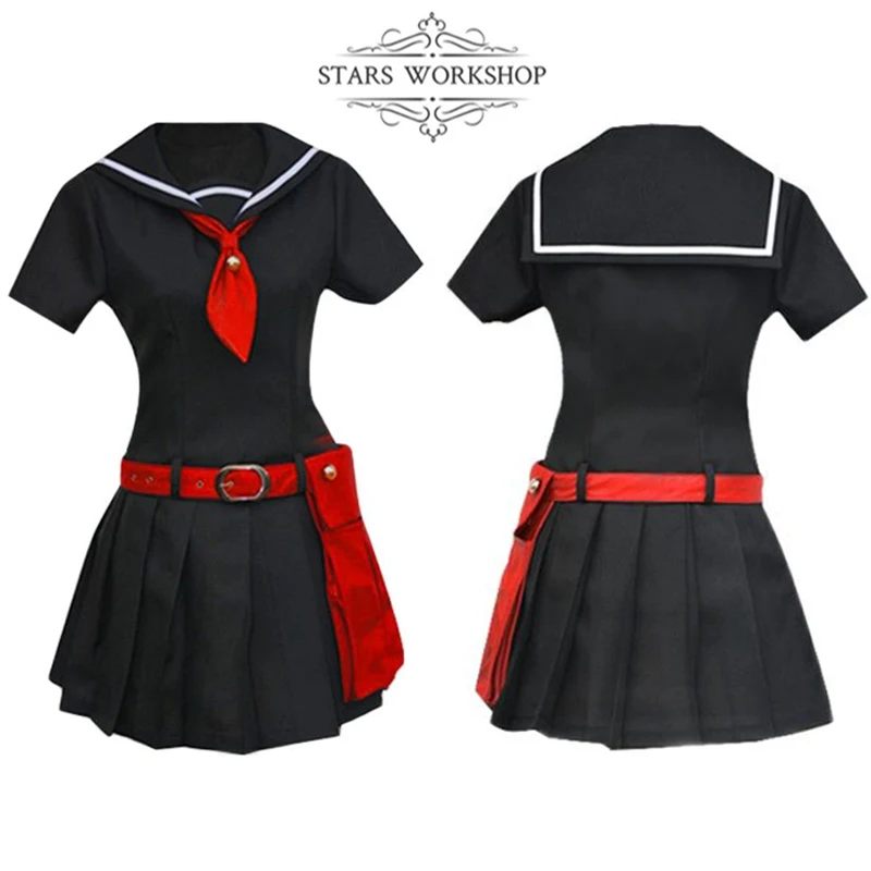 Костюм для косплея аниме Akame Ga KILL Kurome черно-белый модный женский костюм без