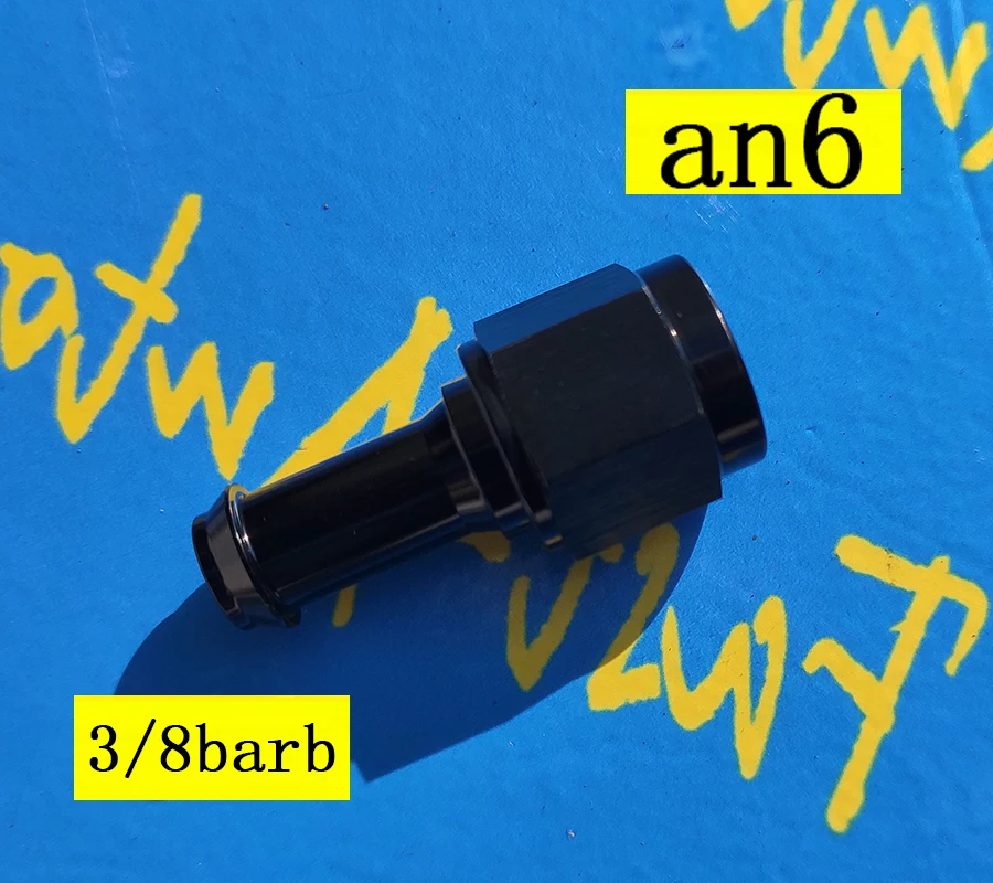 Черная резьба 9/16 18unf AN6 6AN AN 6 Женский до 3/8 дюйма (10 мм) штуцер для шланга