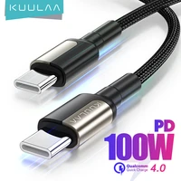 kuulaa usb type c to usb c cable for samsung galaxy s9 pd 100w fast charger cable for macbook support quick charge 4 0 usb cord