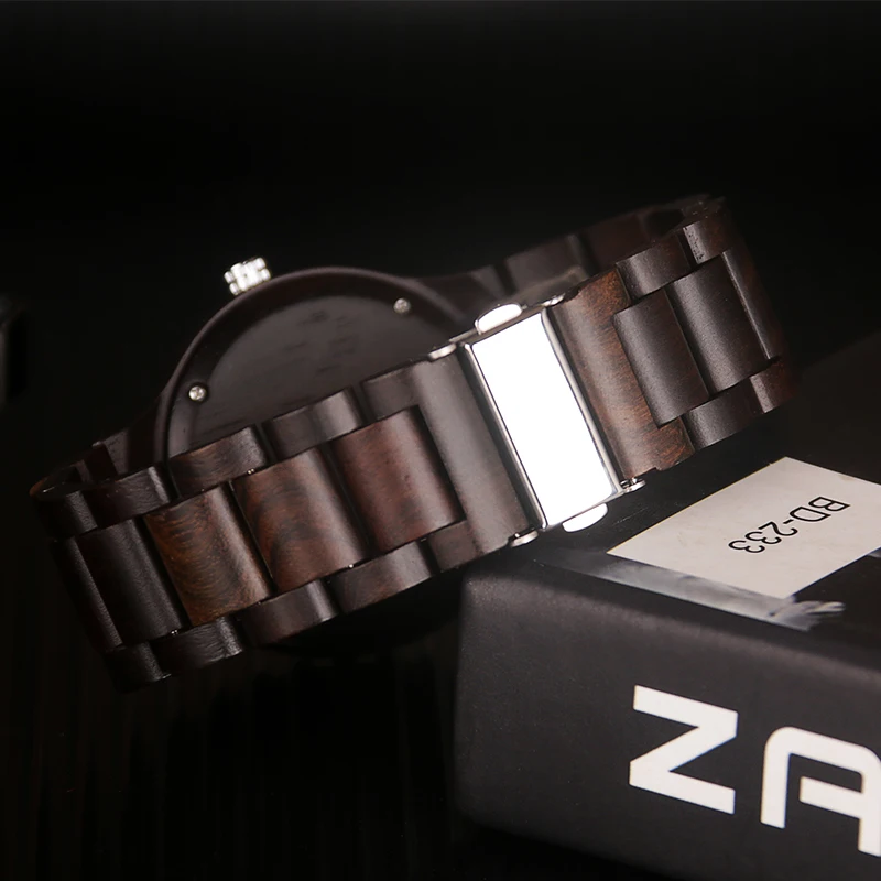 Новые дизайнерские мужские кварцевые часы из натурального бамбука прочные