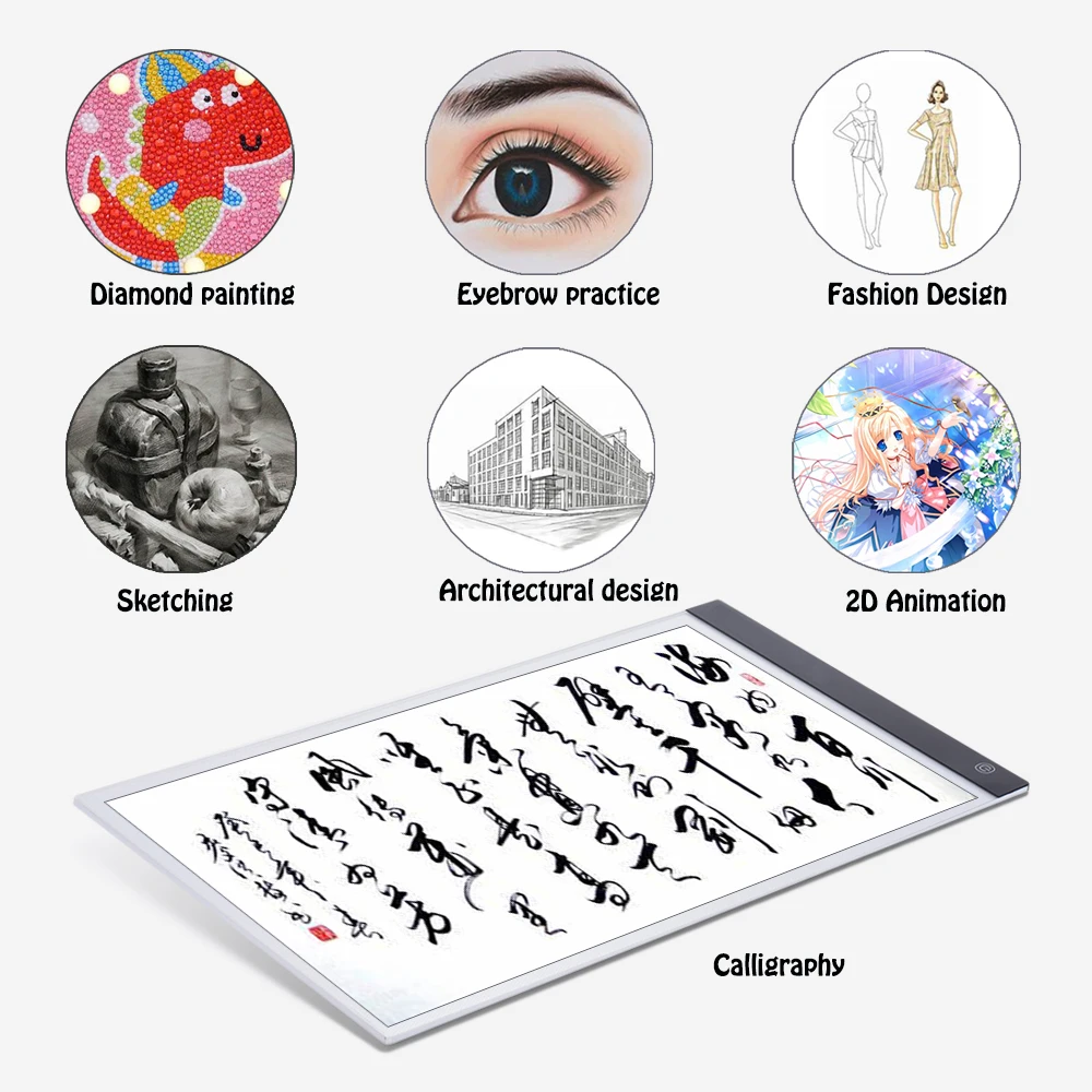 Портативный A3 планшет со светодиодной подсветкой Прямоугольник Трассировка Tracer