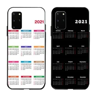 fashion 2021 calendar phone case for samsung galaxy s20 fe plus ultra s6 s7 edge s8 s9 plus s10 5g lite 2020