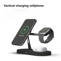 15w wireless charger fast 5 in 1 smart phone magsafe magnetic apple holder for phone watch airpods induction wireless chargers