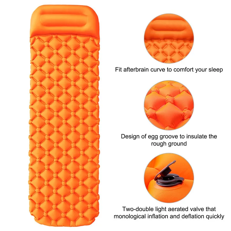 Кемпинг коврик Сверхлегкий надувной отдых на природе и дорожная подушка для