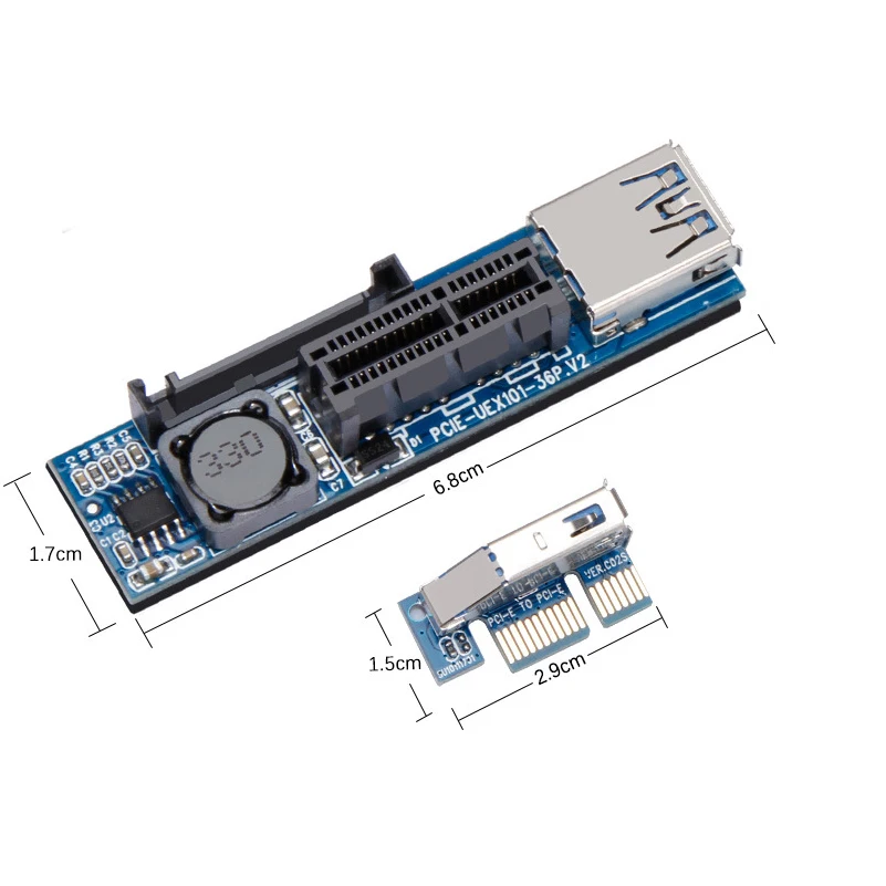 PCI-E удлинитель PCI E 1X до Райзер USB 3 0 кабель SATA Power work для материнской платы x1 слот