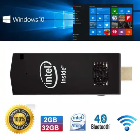 Мини ПК Карманный ПК Windows 10 Home Intel Cherry Trail Z8300 Мини ПК 2 ГБ/32 ГБ 4 ГБ/64 Гб двухдиапазонный WIFI