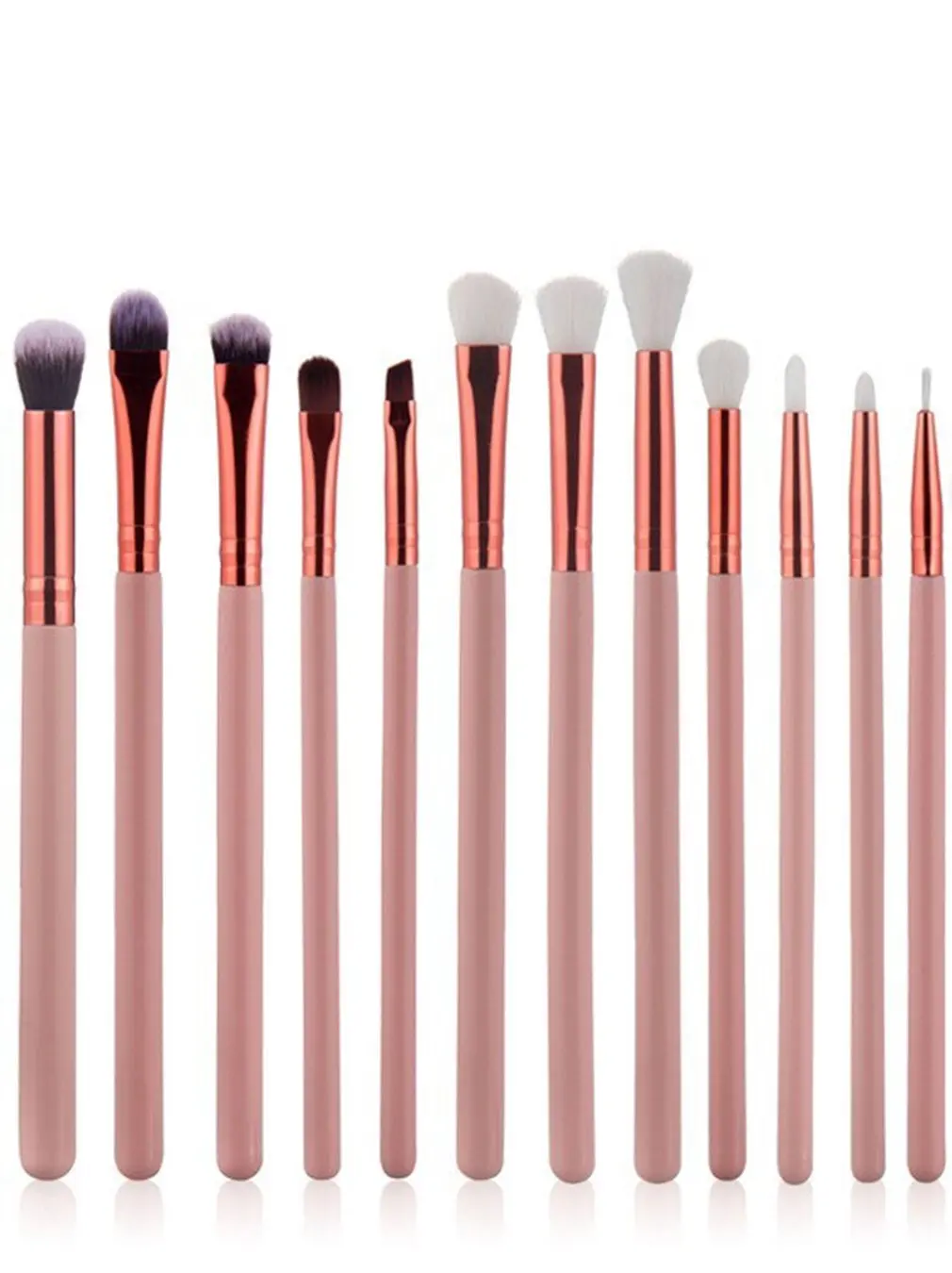 Женский набор кистей с деревянной ручкой для теней пудра макияжа бровей губ