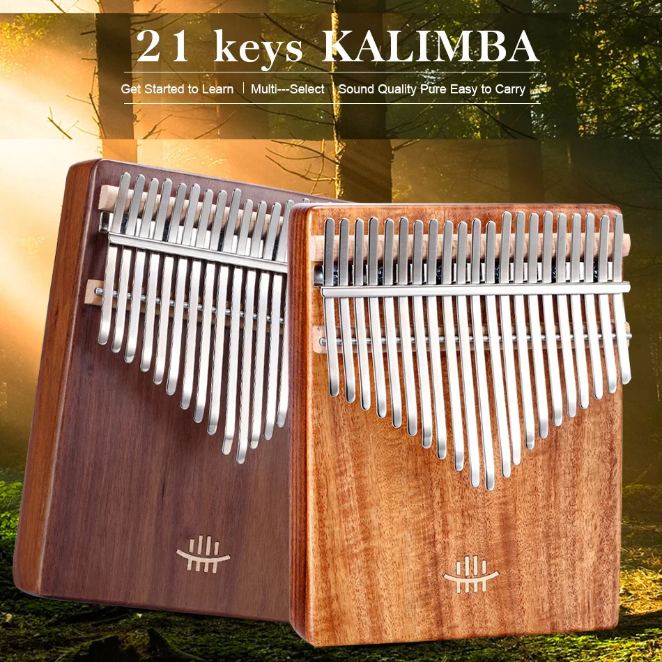 Новинка Kalimba 21/17 клавиши черный орех фигурка клавиатура большой палец пианино