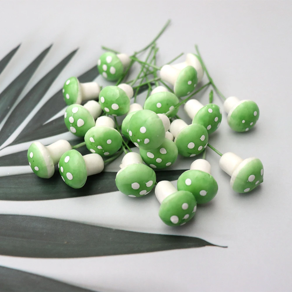 20 шт. милый мини грибок на палочке из пенопласта цветочный горшок для украшения