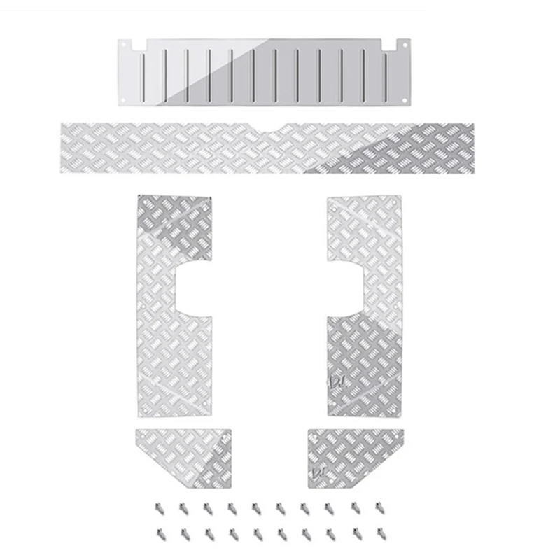 

for WPL C14 Metal Rear Trunk Tool Box Decorative Board Anti-Slip Skid Plate 1/16 RC Car Upgrade Accessories Parts