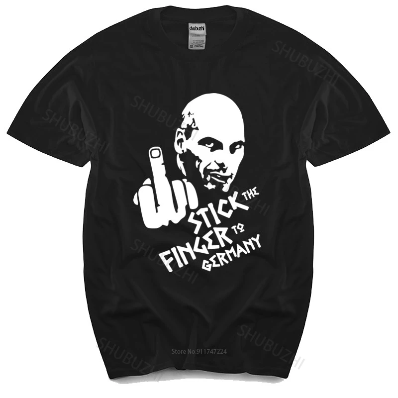 Футболка мужская с надписью Stick the Finger to Germany | Yanis Varoufakis Греческая Забавная
