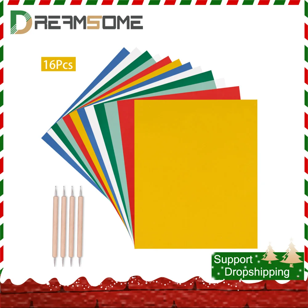 16 шт. швейная Краски комплект передачи Бумага чертежный планшетный тиснение