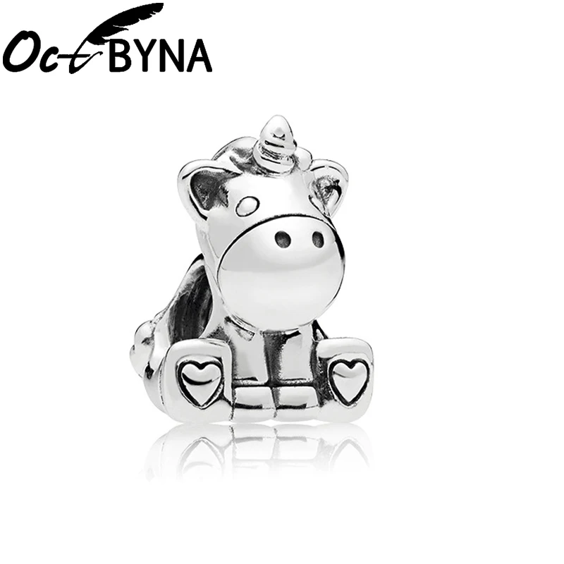Octbyna Подвески серебряного цвета подходят Pandora Браслеты оригинальные бусины