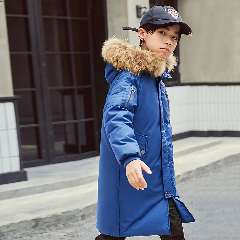 2019 классная детская li1918-2 толстая зимняя пуховая Верхняя одежда и пальто с