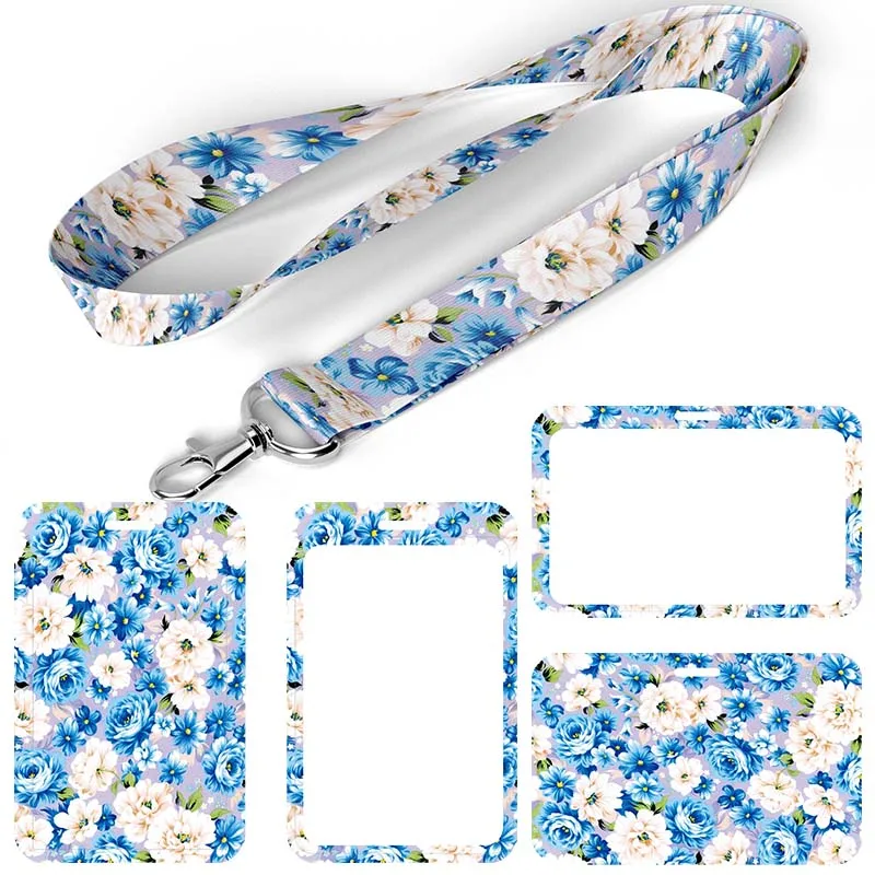 

C1788 Flower Keychain Straps Rope Cell Phone Neck Strap Lanyard for ID Card Key Chain DIY Lanyard Hanging Rope