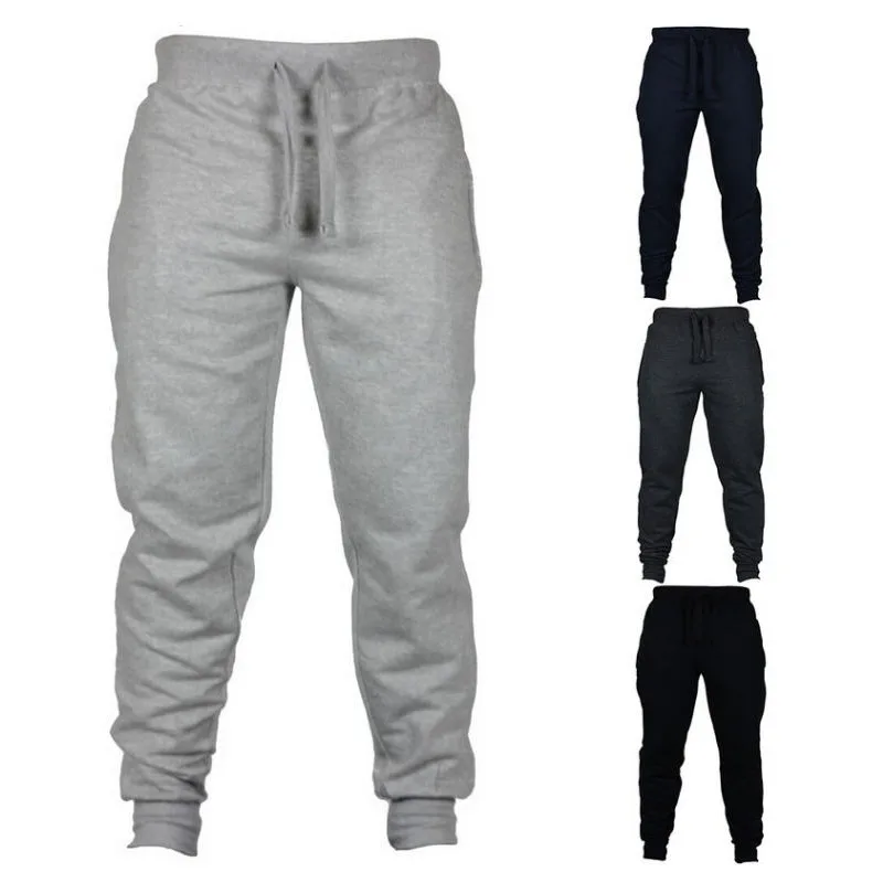 

2021 Newest Mens Sweatpants Autumn Winter Man Fitness Bodybuilding Joggers Workout Trousers Men Casual Cotton Pencil Pants