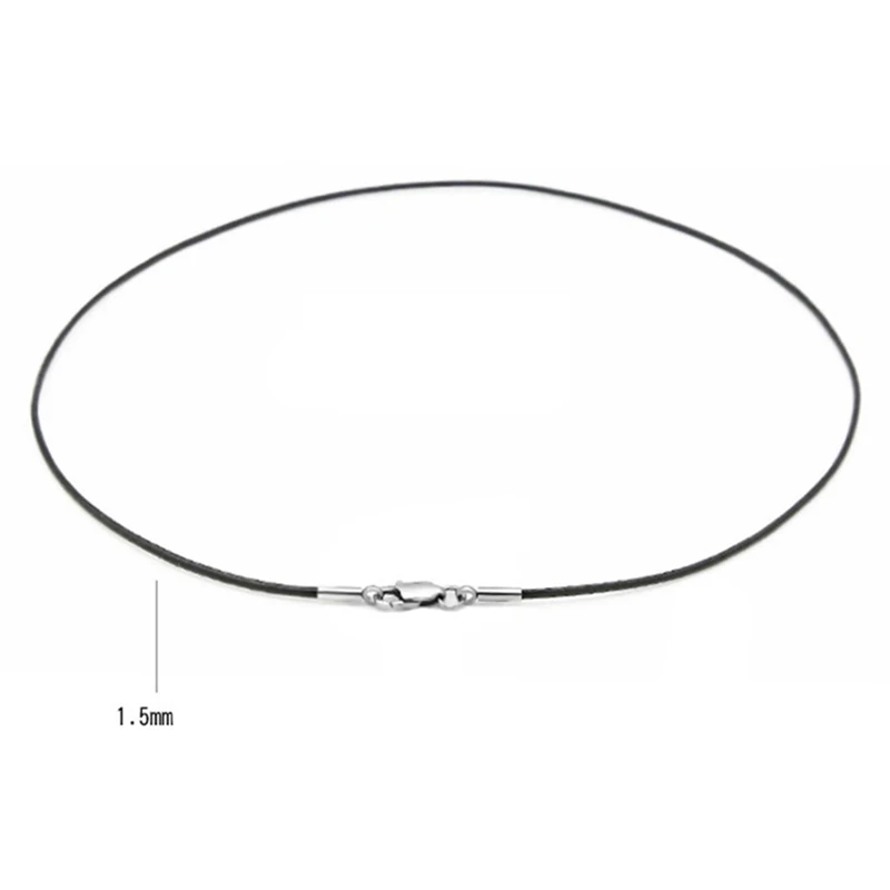 1.5mm 2mm Handmade Leather Rope Necklaces &amp Pendant Charms Jewelry Findings Stainless Steel Lobster Clasp String Cord 50cm 60cm |