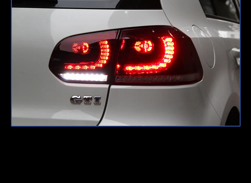 Задний фонарь для VW Golf 6 2009-2012 R20 MK6 светодиодный задние фары, противотуманные фары Габаритные огни DRL Тюнинг автомобилей, автомобильные аксессуары