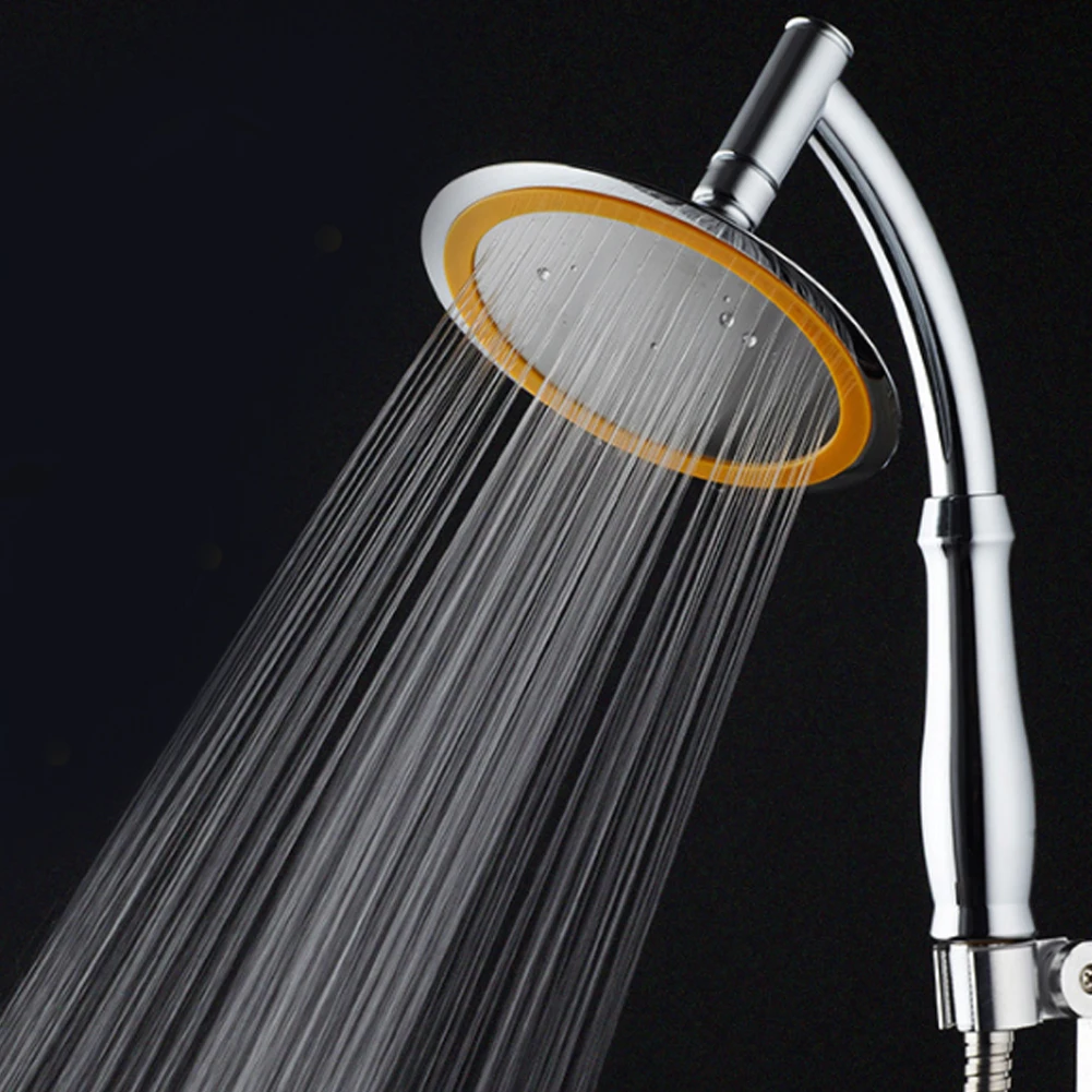 

6 Inch shower head rainfall High Pressure 360 Adjustable Large Round Big Rainfall Sprayer Bathroom Hand Held Shower Head