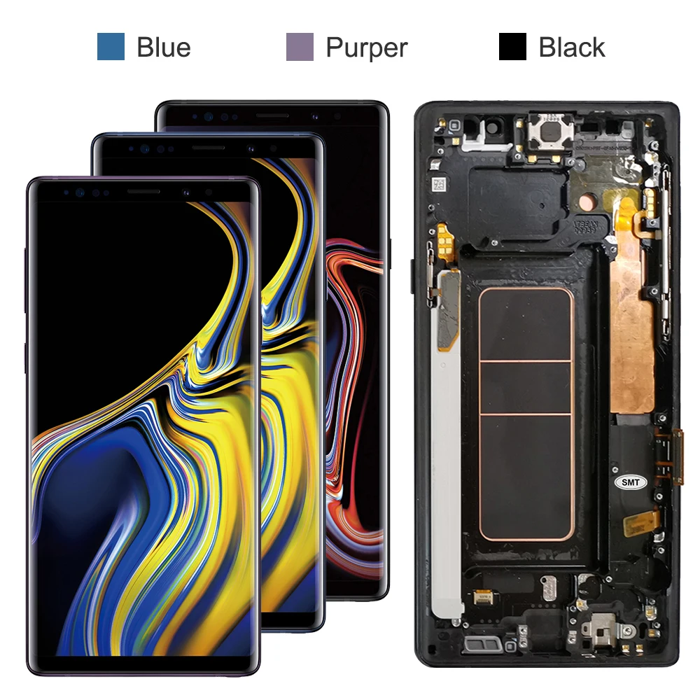 Оригинальный ЖК дисплей 6 4 дюйма N960 для SAMSUNG GALAXY Note9 Note 9 сенсорный экран с рамкой