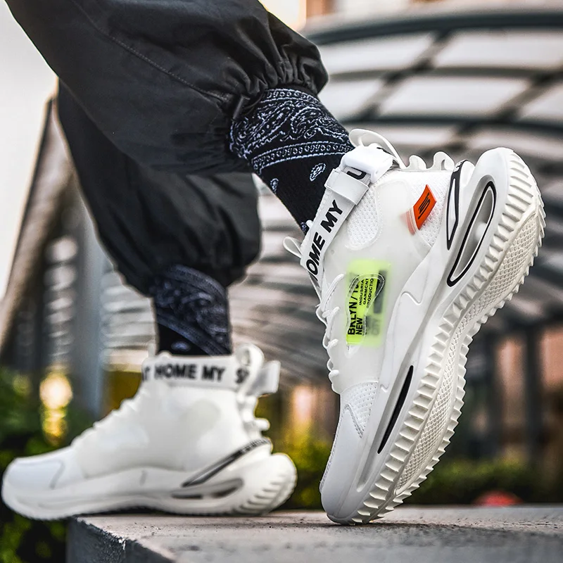 

2021 Autumn Sneakers Men Casual Breathable Sport Shoes Lace Up Loafers White Sneakers Outdoor Tenis Walking Running Shoes New