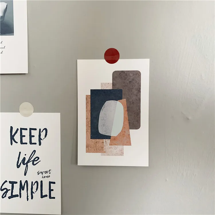 Ins простота искусство абстрактные открытки восстановление древних путей