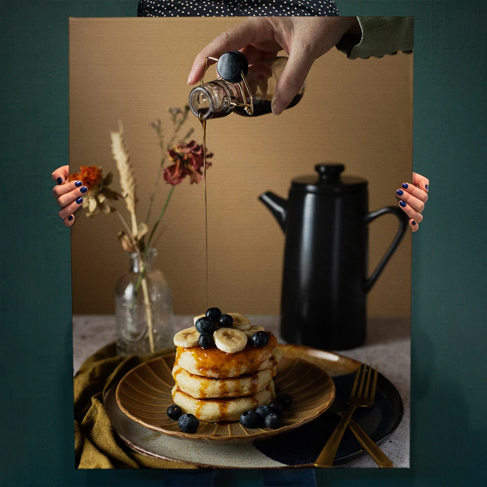 Постер на холсте декор для дома картина интерьера &quotЕда - блинчики&quot кухню