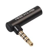 gold plated 3 5mm male to female 90 degree right angled adapter audio microphone jack stereo plug connector for mobile phones