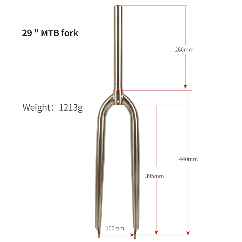 

TSUNAMI MTB Chrome Molybdenum Steel Front Fork Mountain Bike Forks For 26/27.5/29 inches 650B Wheelset Black Red Silver