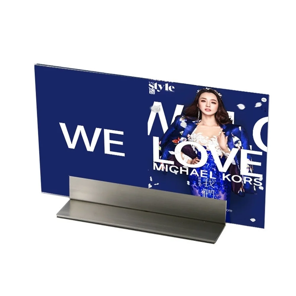 

A3 A4 A5 Metal Advertising Desktop Display Stand Kt Board Double-sided Display Rack Poster Holder Table Shelf Sign Clip Stand