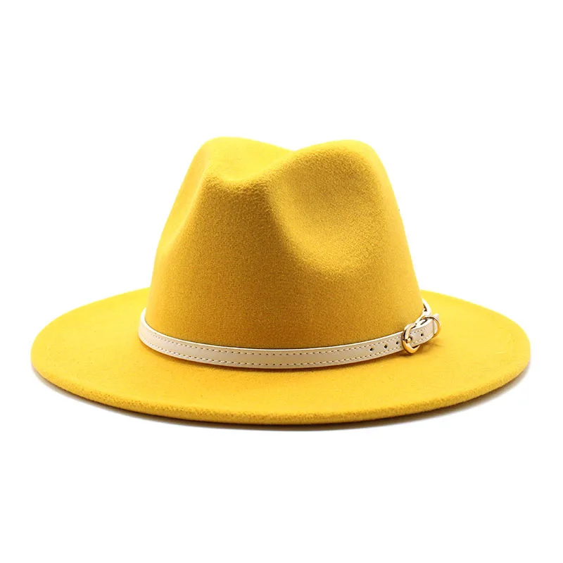 Шляпа фетровая женская с широкими полями шерстяная вечерние шляпа Федора 2021 |