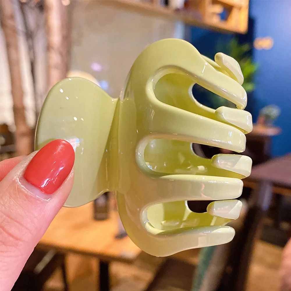 Модные акриловые заколки для волос женские мытья лица большие зажимы купания