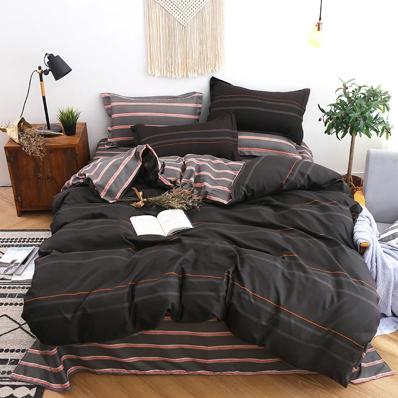 

Home Textiles Winter Thickening Bedding Set Bed Set 4pcs Queen King Duvet Cover + Flat Sheet +pillowcase Bedclothes
