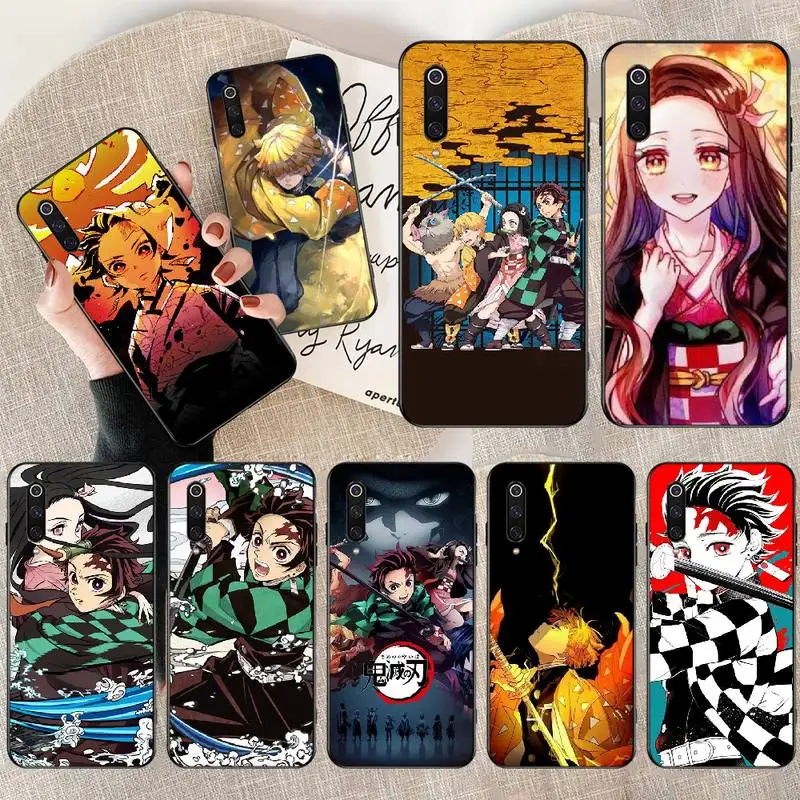 PENGHUWAN аниме демон убийца Kimetsu корпус под плетенную сумку чехол для телефона Xiaomi Mi9