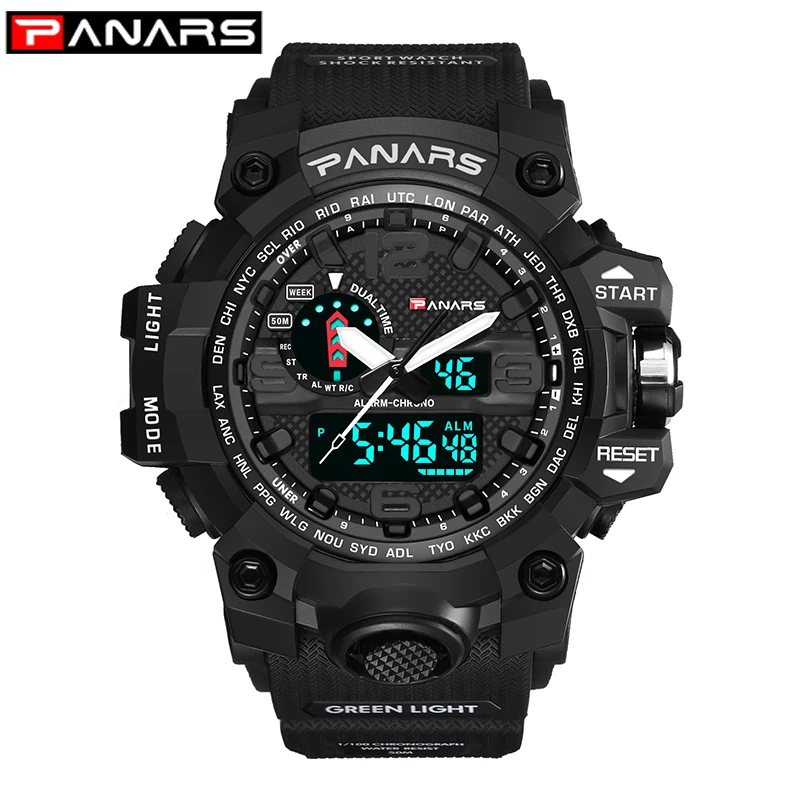 Men Military Watch 50m Waterproof Wristwatch LED Quartz Clock Sport Watch Male relogios masculino Sport S Shock Watch Men