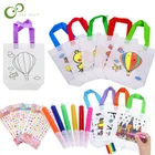 Обучающая игрушка для рисования для детей DIY Экологичная сумка для граффити для детского сада ручная роспись материалы GYH