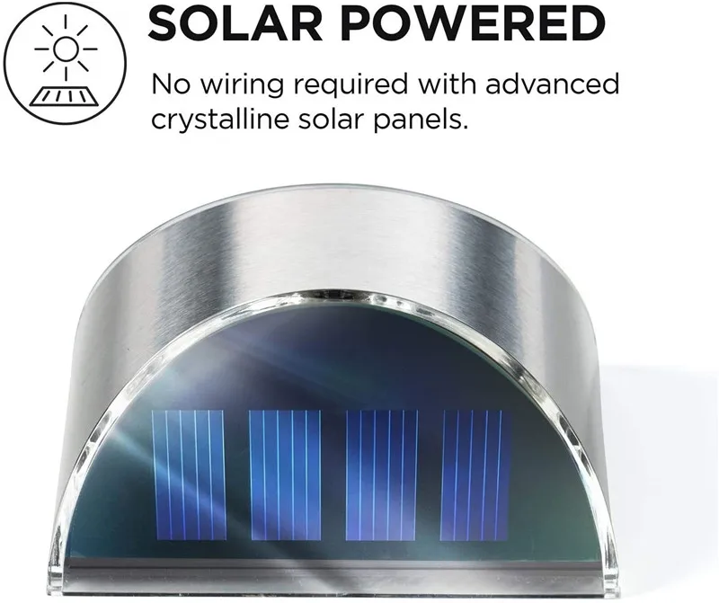 

Outdoor Solar Wall Light Led Fence Step Lamp Garden Waterproof Solar Powered Security Lighting for House Yard Fence Step Lamp