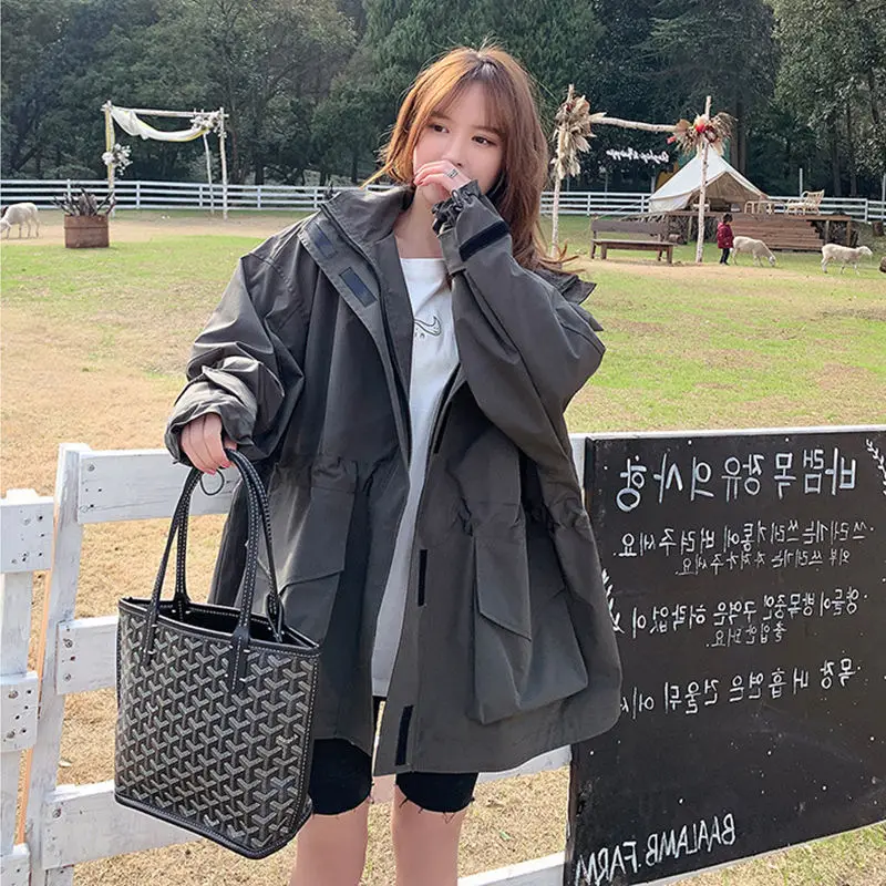 Рабочая одежда ветровка пальто женская весенне-осенняя Свободная Повседневная